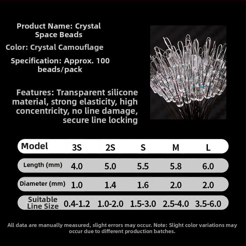 Space Bean silikona pērļu komplekts - augstas kvalitātes, anti-tangle, slīdējošas pērles makšķerēšanai, vairumtirdzniecības komplekts