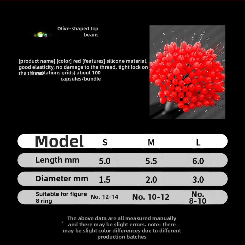 Space Bean silikona pērļu komplekts - augstas kvalitātes, anti-tangle, slīdējošas pērles makšķerēšanai, vairumtirdzniecības komplekts