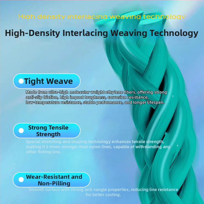 Pletena glavna linija za ribolov, PE, izuzetna izdržljivost, 300 m, YUXIZI