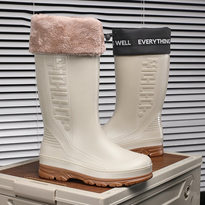 Meeste vihmajalatsid PVC ülaosaga, veekindlad, libisemiskindlad, keskmise pikkusega, süstimisvormitud talla