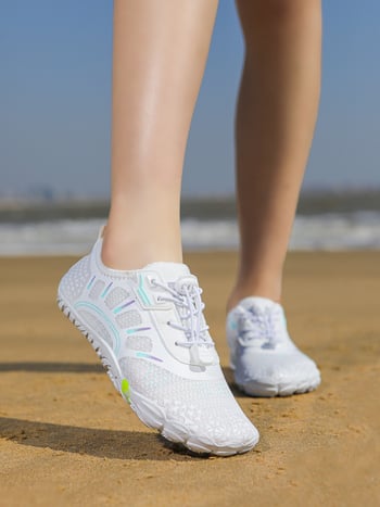 Unisex ūdens kurpes pieaugušajiem – pretslīdēšanas, ātri žūstošas, ar sietveida augšpusi un gumijas zoli, piemērotas upju pārgājieniem