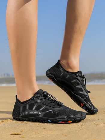 Unisex ūdens kurpes pieaugušajiem – pretslīdēšanas, ātri žūstošas, ar sietveida augšpusi un gumijas zoli, piemērotas upju pārgājieniem