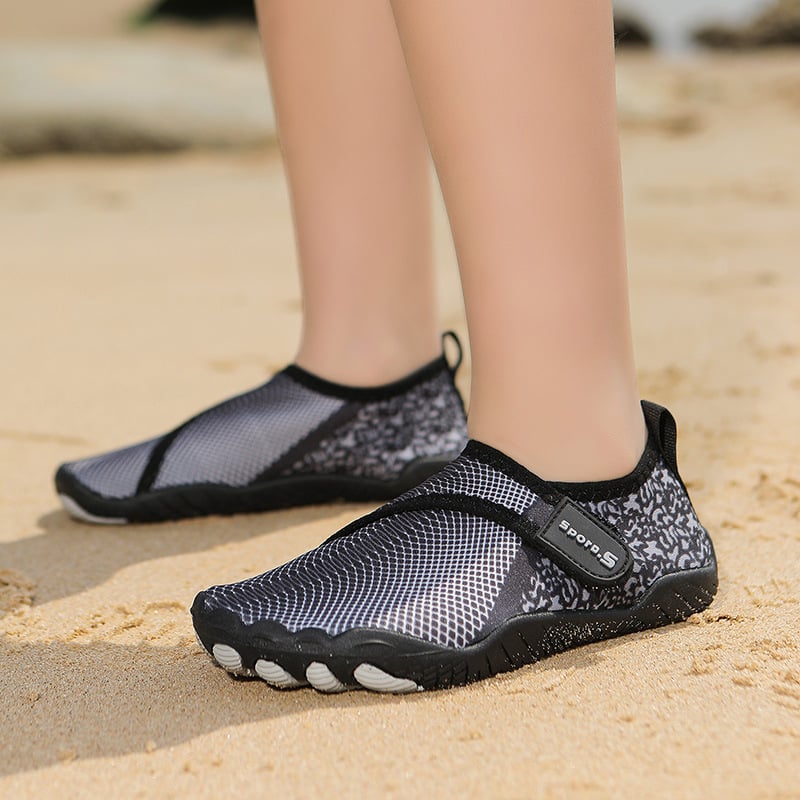 Unisex ūdens kurpes pieaugušajiem – pretslīdēšanas, ātri žūstošas, ar sietveida augšpusi un gumijas zoli, piemērotas upju pārgājieniem