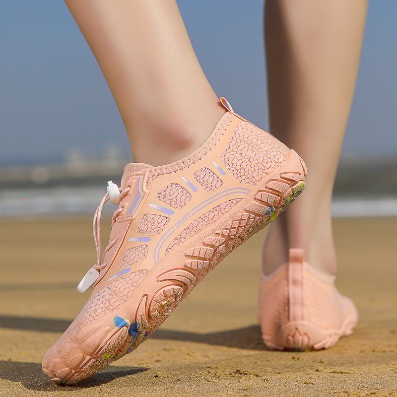 Unisex ūdens kurpes pieaugušajiem – pretslīdēšanas, ātri žūstošas, ar sietveida augšpusi un gumijas zoli, piemērotas upju pārgājieniem