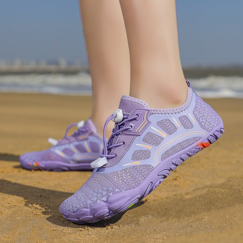 Unisex ūdens kurpes pieaugušajiem – pretslīdēšanas, ātri žūstošas, ar sietveida augšpusi un gumijas zoli, piemērotas upju pārgājieniem