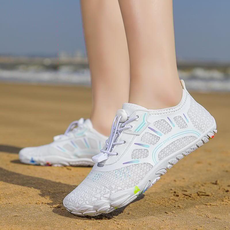 Unisex ūdens kurpes pieaugušajiem – pretslīdēšanas, ātri žūstošas, ar sietveida augšpusi un gumijas zoli, piemērotas upju pārgājieniem