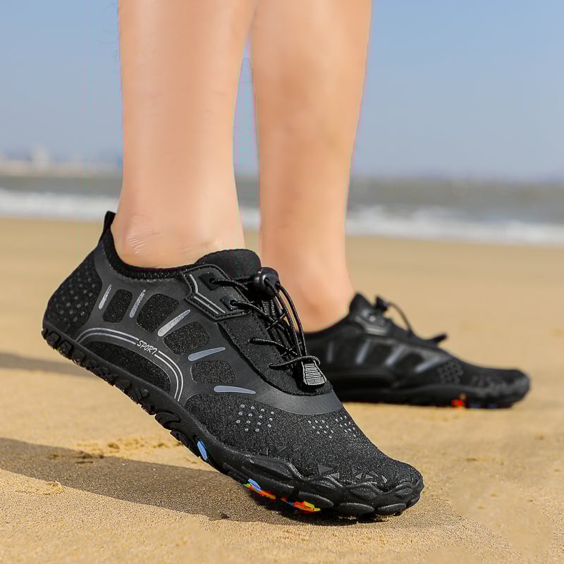 Unisex ūdens kurpes pieaugušajiem – pretslīdēšanas, ātri žūstošas, ar sietveida augšpusi un gumijas zoli, piemērotas upju pārgājieniem