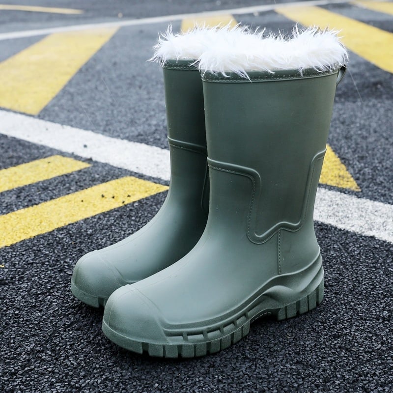 Meeste keskmise säärega vihmasaapad, PVC ülemine, plastmassist tald, veekindlad, libisemiskindlad, tõmblukuga sulgemine