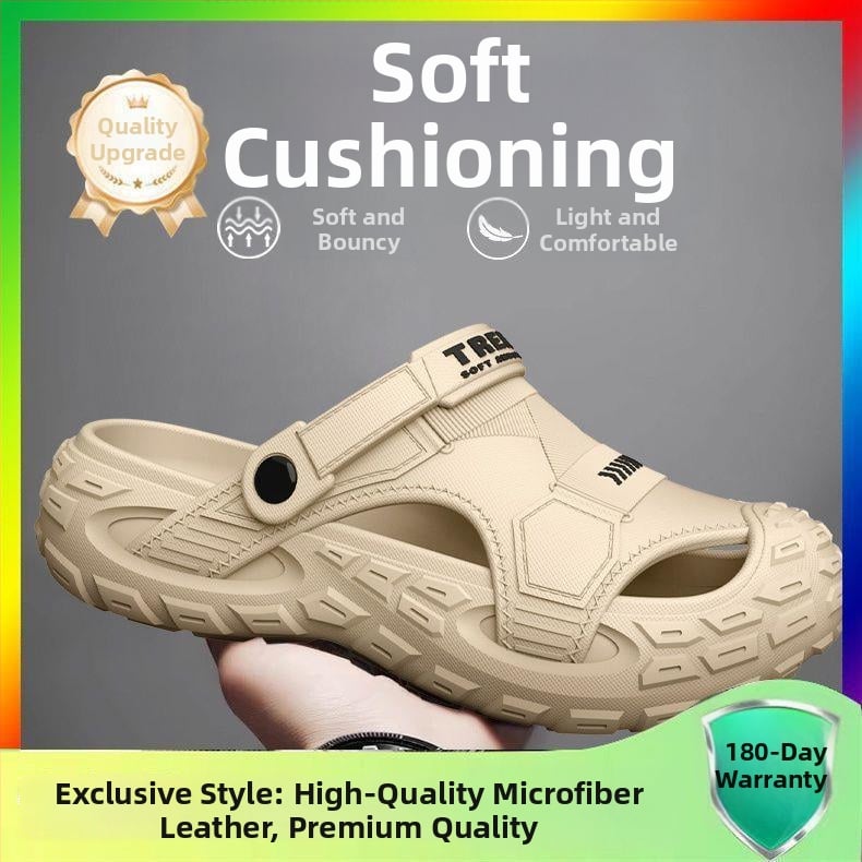 Sandale bărbați EVA, respirante, anti miros, antiderapante, EVA partea superioară și talpa, slip-on, stil coreean, pentru activități în apă