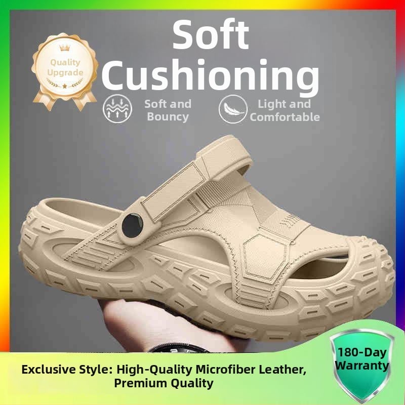 Sandale bărbați EVA, respirante, anti miros, antiderapante, EVA partea superioară și talpa, slip-on, stil coreean, pentru activități în apă