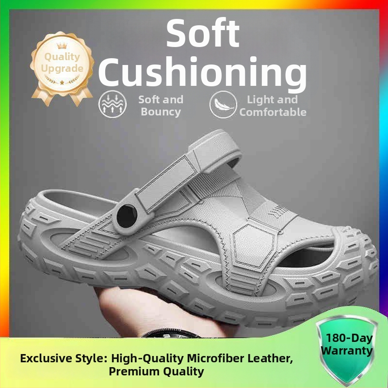 Sandale bărbați EVA, respirante, anti miros, antiderapante, EVA partea superioară și talpa, slip-on, stil coreean, pentru activități în apă