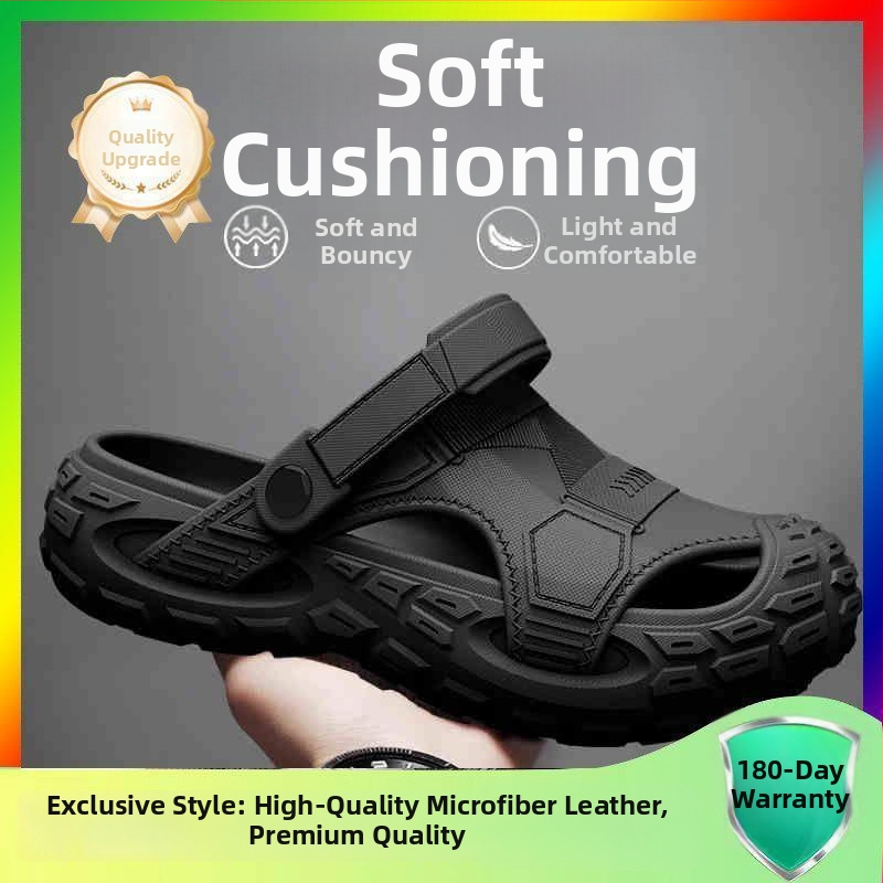 Sandale bărbați EVA, respirante, anti miros, antiderapante, EVA partea superioară și talpa, slip-on, stil coreean, pentru activități în apă
