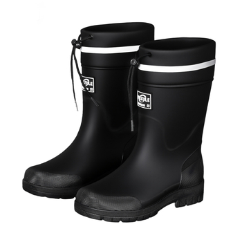 Keskmise kõrgusega meeste vihmasaapad, veekindel PVC, libisemiskindel tald, soe vooder, kulumiskindel, väljas ja kalapüügiks