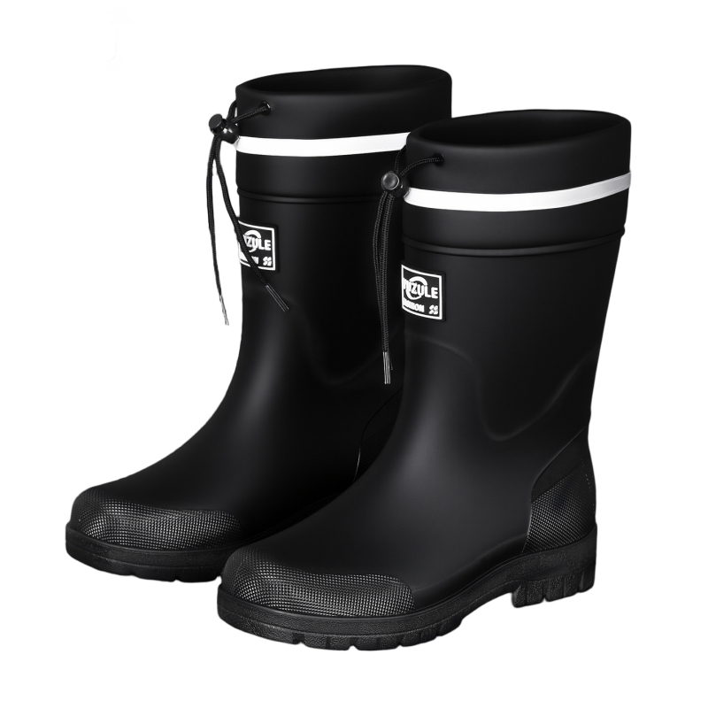 Keskmise kõrgusega meeste vihmasaapad, veekindel PVC, libisemiskindel tald, soe vooder, kulumiskindel, väljas ja kalapüügiks