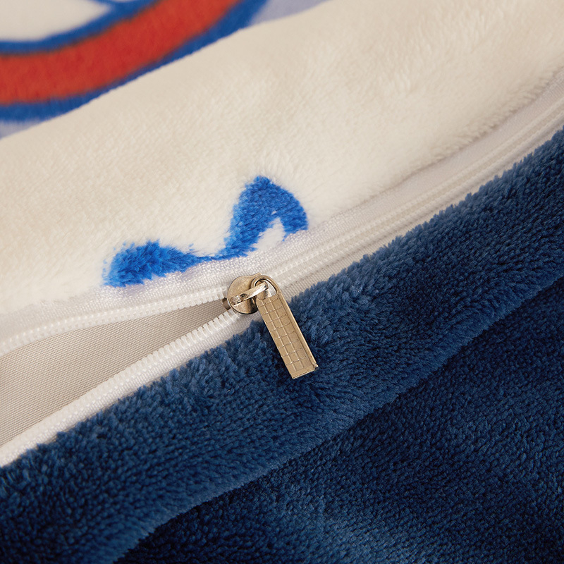 Bērnu velūra sega komplekts, visu sezonu, pildījums no sojas šķiedras, šūts, noņemams multfilmu dizains