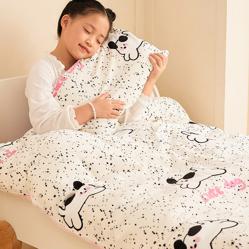 Bērnu velūra sega komplekts, visu sezonu, pildījums no sojas šķiedras, šūts, noņemams multfilmu dizains