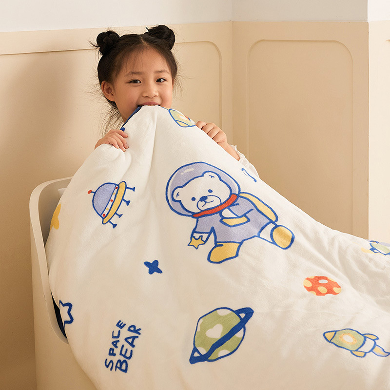 Bērnu velūra sega komplekts, visu sezonu, pildījums no sojas šķiedras, šūts, noņemams multfilmu dizains