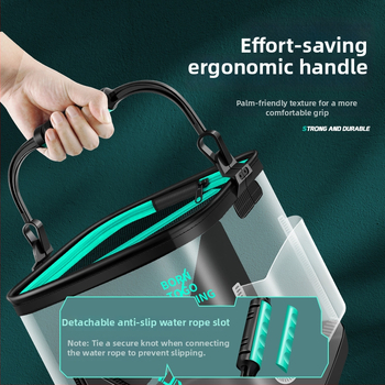 Dzīvo zivju spainis, saliekams, caurspīdīgs EVA dizains makšķerēšanai; svars 0.5 kg