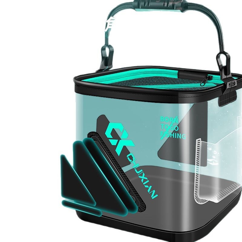 Dzīvo zivju spainis, saliekams, caurspīdīgs EVA dizains makšķerēšanai; svars 0.5 kg