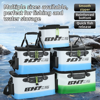Saliekams EVA kauss dzīviem zivīm, pārnēsājamais zvejas kauss, 410 g, pielāgojams
