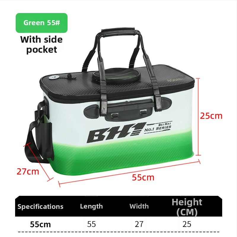 Saliekams EVA kauss dzīviem zivīm, pārnēsājamais zvejas kauss, 410 g, pielāgojams