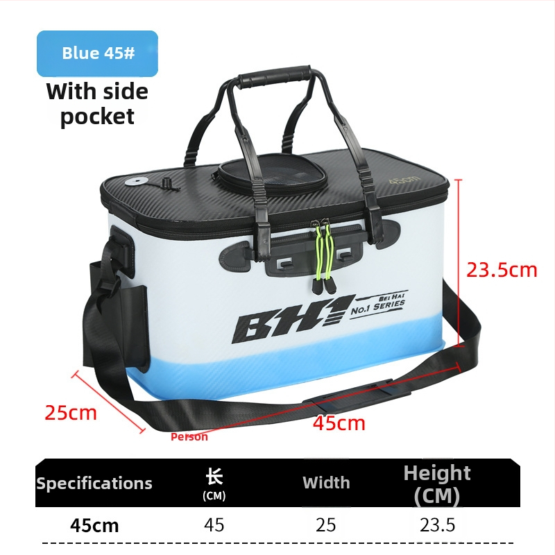 Saliekams EVA kauss dzīviem zivīm, pārnēsājamais zvejas kauss, 410 g, pielāgojams