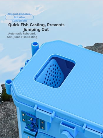 Daudzfunkcionāls izstiepjams zvejas spainis ar sēdvietu, biezināts PET materiāls, 2,6 kg