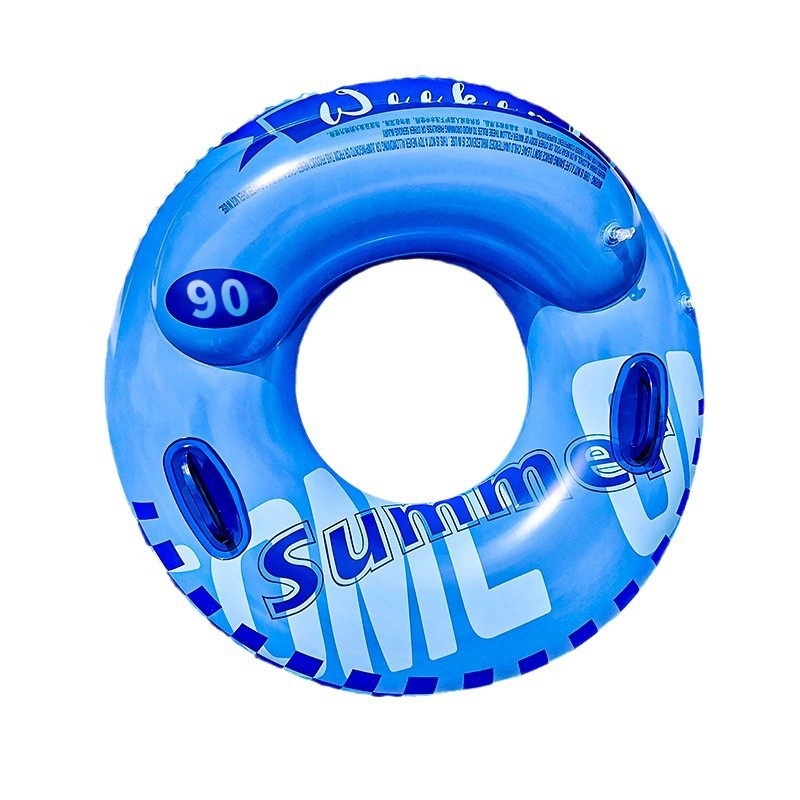 Lan Hua prsten za plivanje za odrasle, s debelom drškom, dvostruka komora, ekološki PVC 0,21 mm, otisak