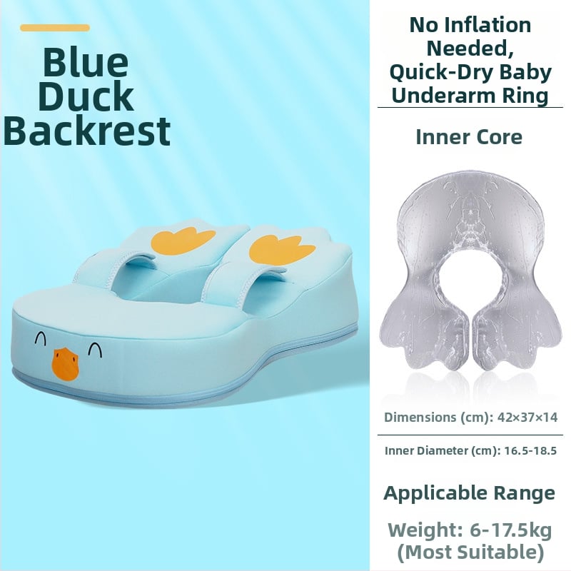 Dječji plivački prsten u obliku patke, dizajn ispod pazuha, bez napuhavanja, brzo suši, Dodjay