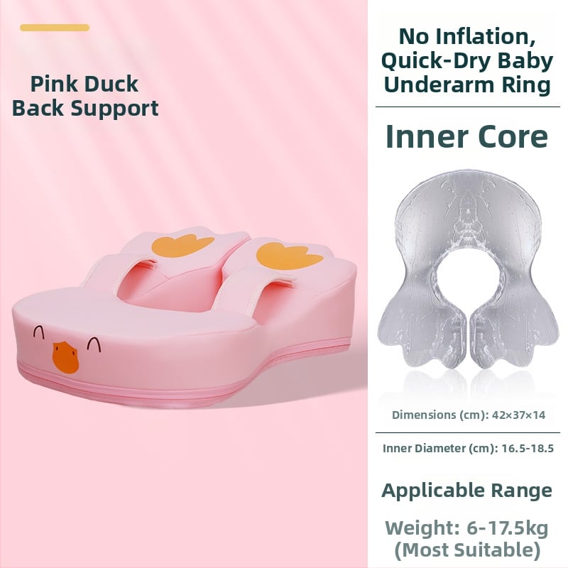 Dječji plivački prsten u obliku patke, dizajn ispod pazuha, bez napuhavanja, brzo suši, Dodjay