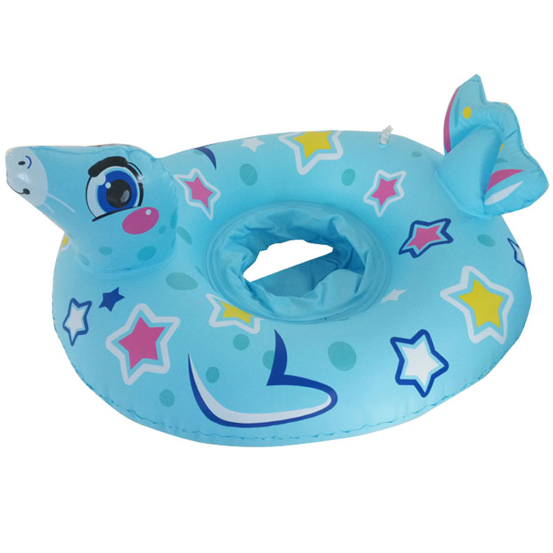 Dječji plivački prsten PVC s karikaturnim uzorkom, podrška ispod pazuha i sjedalo, za djecu 1–5 godina
