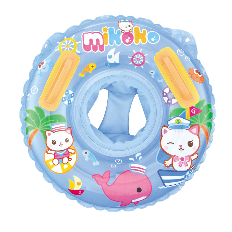 Dječji plivački prsten PVC s karikaturnim uzorkom, podrška ispod pazuha i sjedalo, za djecu 1–5 godina