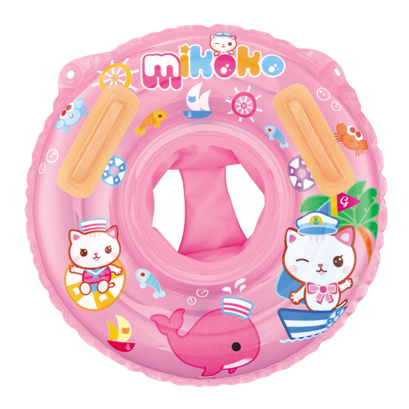 Dječji plivački prsten PVC s karikaturnim uzorkom, podrška ispod pazuha i sjedalo, za djecu 1–5 godina