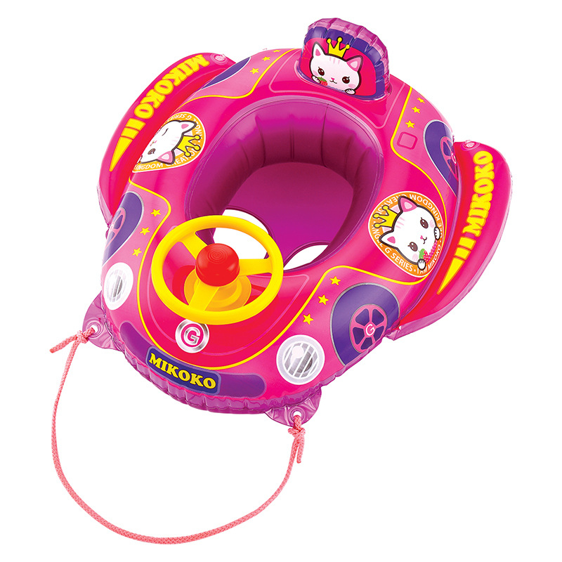 Dječji plivački prsten PVC s karikaturnim uzorkom, podrška ispod pazuha i sjedalo, za djecu 1–5 godina