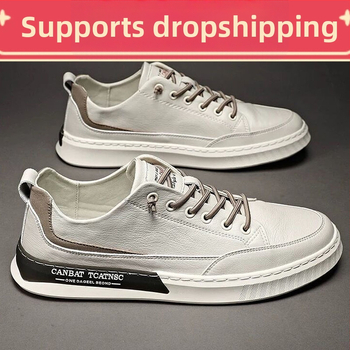 Vyriski skate bateliai iš dviejų sluoksnių karvų odos, smailus pirštas, žemas viršus, gumos padas, PU įdėklas