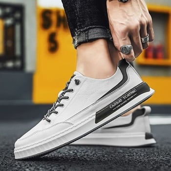 Vyriski skate bateliai iš dviejų sluoksnių karvų odos, smailus pirštas, žemas viršus, gumos padas, PU įdėklas