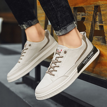 Vyriski skate bateliai iš dviejų sluoksnių karvų odos, smailus pirštas, žemas viršus, gumos padas, PU įdėklas