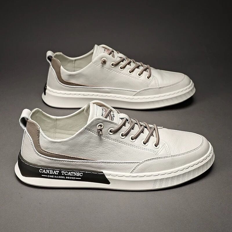 Vyriski skate bateliai iš dviejų sluoksnių karvų odos, smailus pirštas, žemas viršus, gumos padas, PU įdėklas