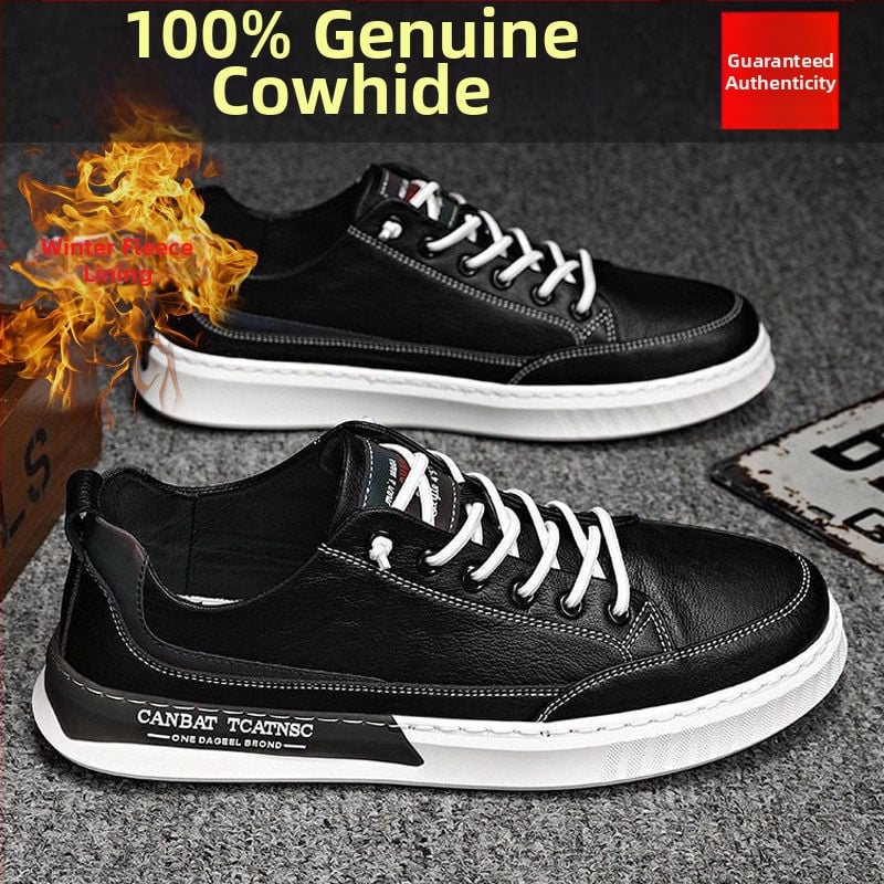 Vyriski skate bateliai iš dviejų sluoksnių karvų odos, smailus pirštas, žemas viršus, gumos padas, PU įdėklas