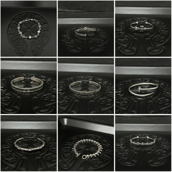 Apyrankė su kryžiumi ir kauliukų pakabuku, 925 sidabras, unisex, hip-hop stilius