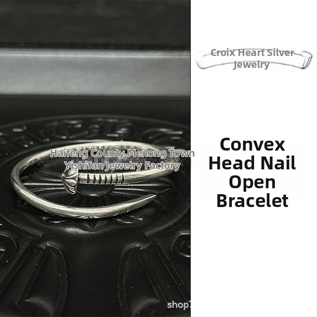 Apyrankė su kryžiumi ir kauliukų pakabuku, 925 sidabras, unisex, hip-hop stilius