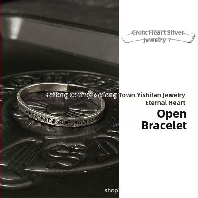 Apyrankė su kryžiumi ir kauliukų pakabuku, 925 sidabras, unisex, hip-hop stilius