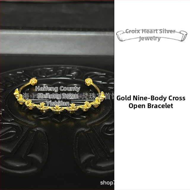 Apyrankė su kryžiumi ir kauliukų pakabuku, 925 sidabras, unisex, hip-hop stilius