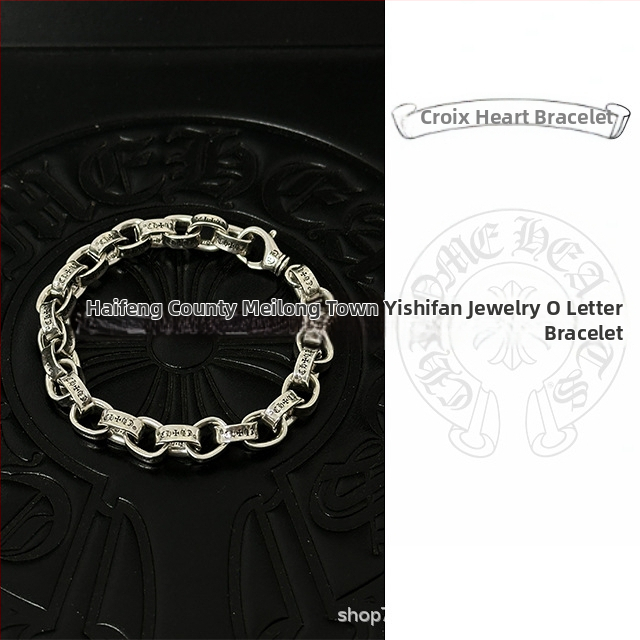 Apyrankė su kryžiumi ir kauliukų pakabuku, 925 sidabras, unisex, hip-hop stilius