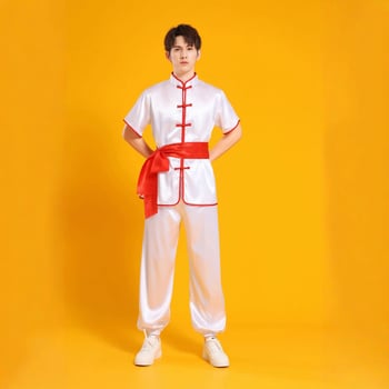 Etniniai trumposdrabu komplektas drakonų ir liūto šokiams, juosmens būgnų kostiumas, kovos menai, Yangko - Chenille audinys su Spandex, unisex, 2023 m. rudens leidimas, tinka 25–29 metų