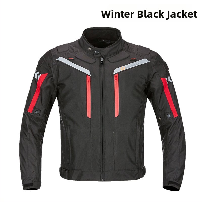 Unisex motociklų važiavimo komplektas – atsparus vandeniui ir šiltas žiemos komplektas, Oxford audinys, dryžuotas raštas, skirtas važiavimui