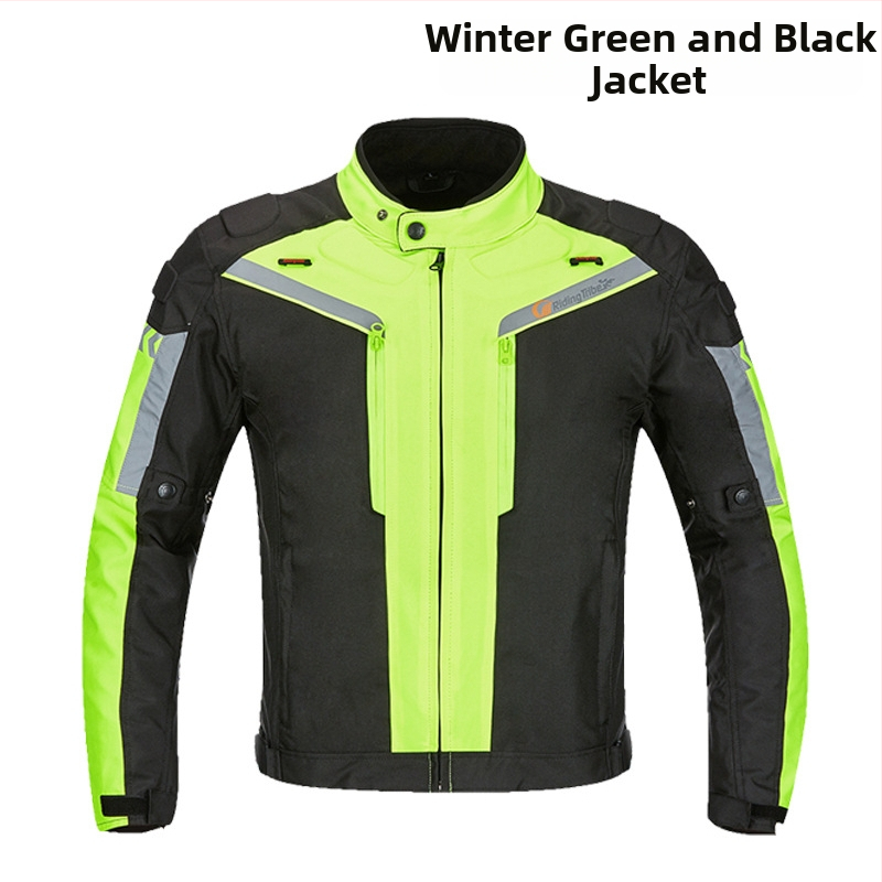 Unisex motociklų važiavimo komplektas – atsparus vandeniui ir šiltas žiemos komplektas, Oxford audinys, dryžuotas raštas, skirtas važiavimui