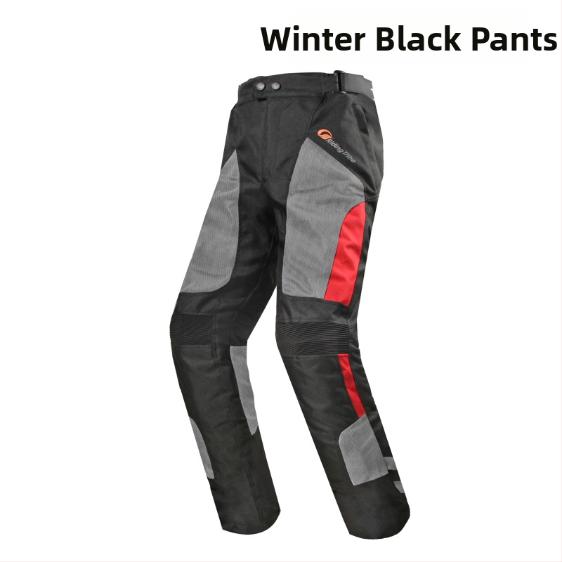 Unisex motociklų važiavimo komplektas – atsparus vandeniui ir šiltas žiemos komplektas, Oxford audinys, dryžuotas raštas, skirtas važiavimui