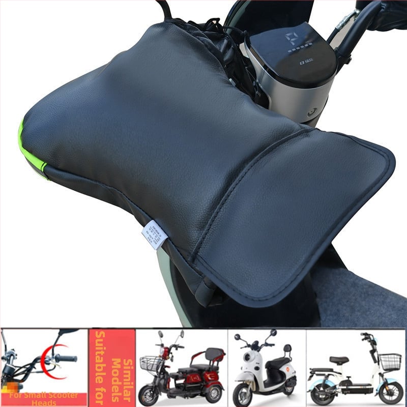 Калъф за кормило на електрически мотоциклет, зимна изолация, ветроустойчив и водоустойчив, подплатен с флис, удебелен за топлина