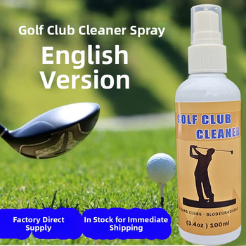Golfa kluba tīrītājs – virsmas sprejs dzelzs klubu un puttera tīrīšanai; noņem netīrumus, zāli un smiltis; svars 150 g; logotipa drukāšana pieejama; pielāgošana